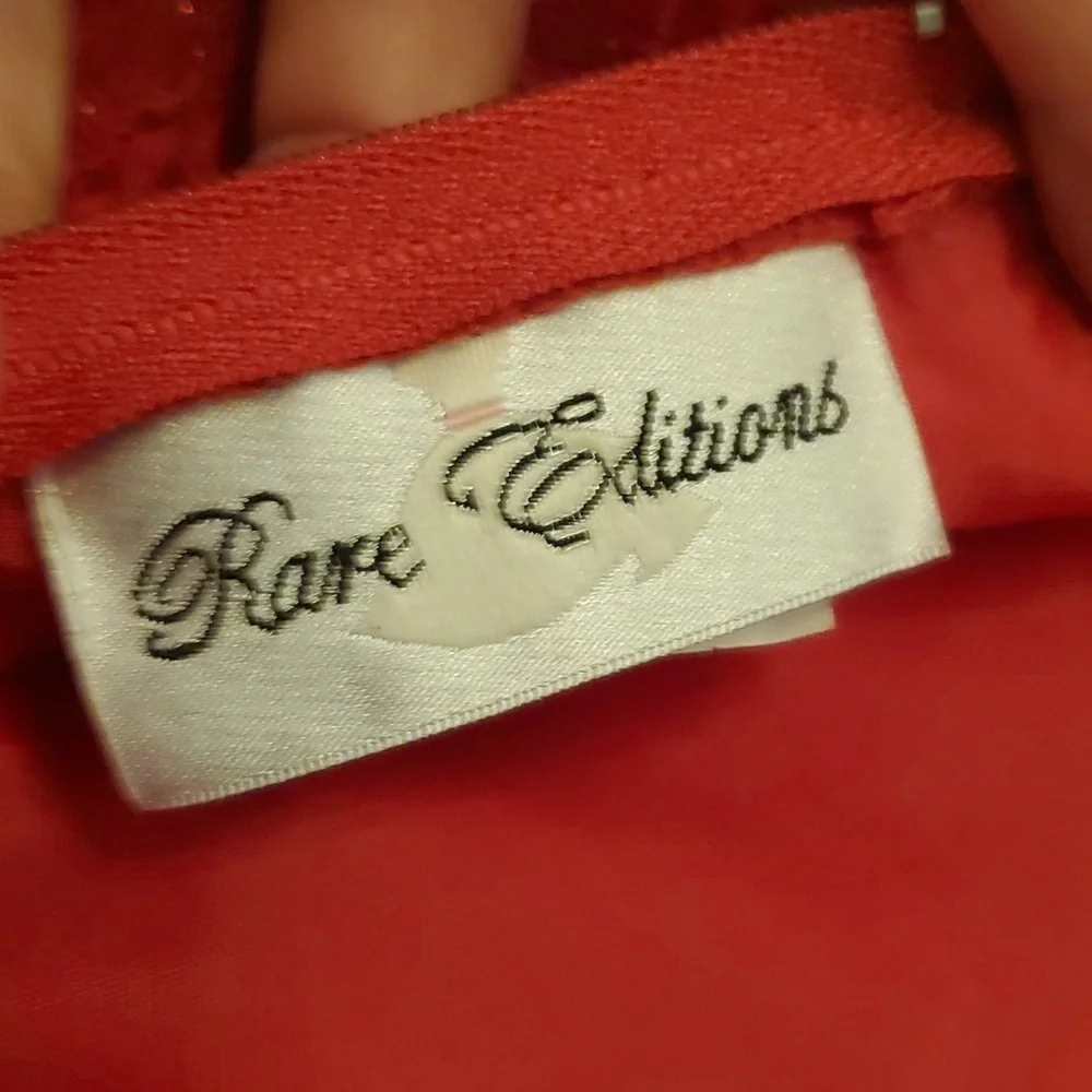 Rare Editions Girls‎ 6X Red Sparkly Lace Dress